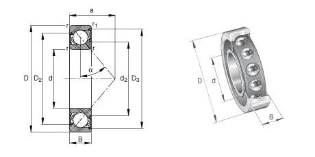 1pcs H7003C-2RZ-P4 Sealed Angular Contact Ball Bearings 17x35x10mm Speed Spindle Bearings CNC ABEC-7 7003 Screw Accessories