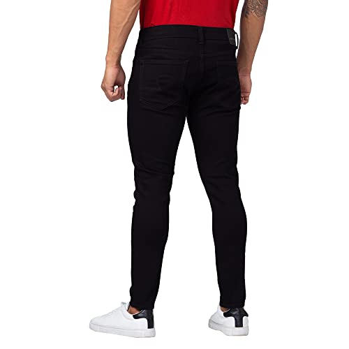 Image of Spykar Men Mid Rise Cotton Slim Fit Tapered Length Jeans (Kano)