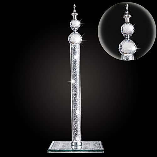Handmade Silver Paper Towel Roll Holder,Crystal Crushed Diamonds Paper Towel Roll Decorative with Base Freestanding Holder for Kitchen Bathroom Towel Tissue Roll Countertop(13.5 inch Height) Handmade Silver Paper Towel Roll Holder,Crystal Crushed Diamonds Paper Towel Roll Decorative with Base Freestanding Holder for Kitchen Bathroom Towel Tissue Roll Countertop(13.5 inch Height)