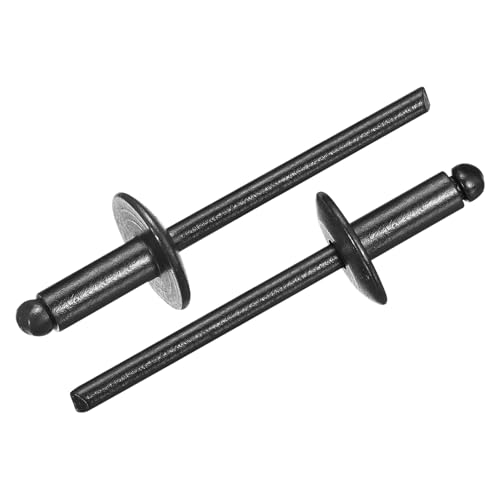 Rivet aveugle 1.6x0.95 cm bride large noir pour fixation tôle acier - 2