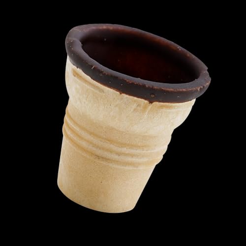 Portionsbecher Waffelbecher innen schokoliert für Eierlikör, Eis & Dessert | 45xØ45mm | 48 Stück | Cone King´s knusprige Eiswaffeln | Schokobecher für Eierlikör, Eis oder Dips, essbar mit Schokoglasur