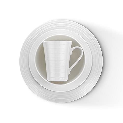 Stone Lain BLB0186 Bone China Round Swirl Design 16 Piece Dinnerware Set, Service for 4, White by Stone Lain - Image 9