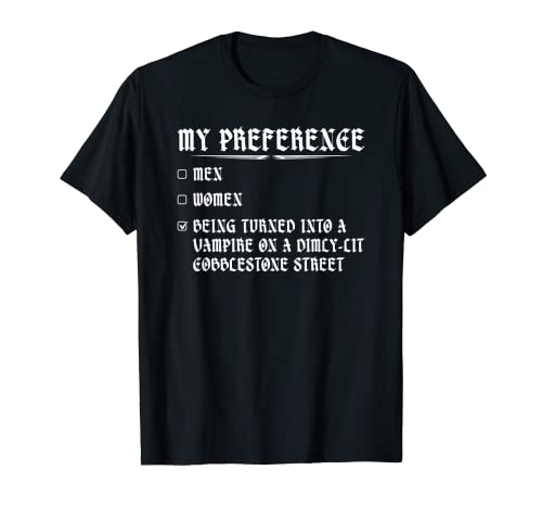 Vampire Goth Preference, Gotico Emo Goth Vampiro Maglietta