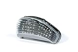 LED-Rücklicht für Kawasaki ZX-12R Ninja 2000 - 2006 Klarglas, E-geprüft 