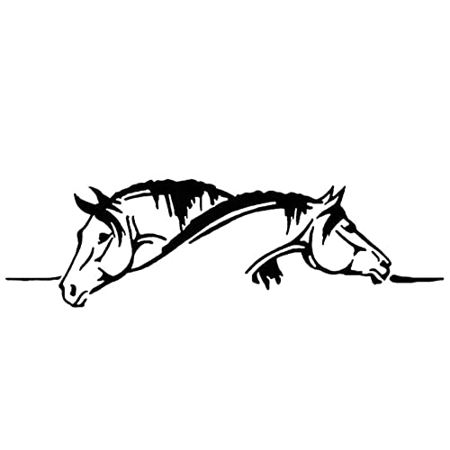 5 Piezas Coche de Caballos Pegatina,Graciosas Calcomanías de Vinilo Etiqueta engomada Creativa del Animal del Coche Creativo Etiqueta Engomada para Parachoques Adhesivo para Coche Cover