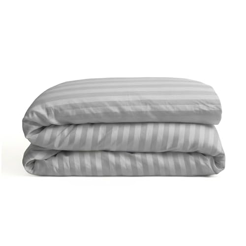 BEDDING ZONE- Multi-Colored Luxury Stripe Duvet Cover (only cover) - zipper (Gray Single(160X220))