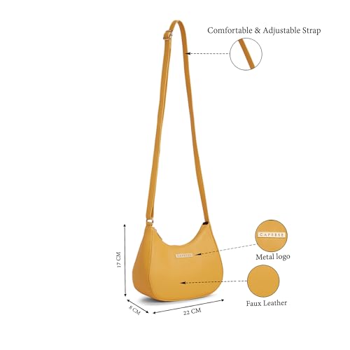 Image of Caprese Omni Small Sling Bag for Women with Adjustable Strap & Zipper Closure for Comfortable Wear | Versatile Handbag for Everyday Use, Travel, and Special Occasions