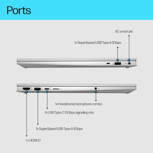 Image of HP Pavilion 15, 12th Gen Intel Core i3-1215U, 15.6-inch (39.6 cm), FHD, 12GB DDR4, 512GB NVMe SSD, Intel UHD Graphics, Backlit KB, Thin & Light (Win 11, MSO 2021, Silver, 1.74 kg),eg2124TU