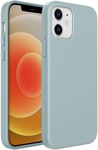 JETech Silicone Case for iPhone 12/12 Pro 6.1-Inch, Silky-Soft Touch Full-Body Protective Phone Case, Shockproof Cover with Microfiber Lining (Black)