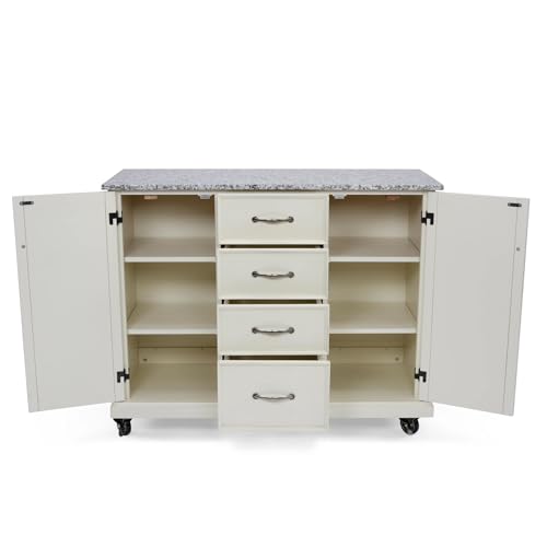 Image of Seaside Lodge Granite Top Kitchen Cart by homestyles