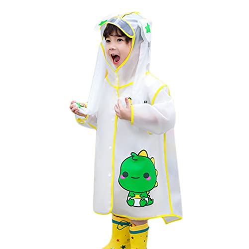 [ZAI2] レインポンチョ 男の子 保育園 通学用レインコート 黄 レインウェア 大きいつば 前開き 通気性 軽い S ツバ付き ポンチョ キッズ 通学 小動物柄 防災 防水 子供 レインコート かっぱ アウトドア ランドセル対応 ポケット付き