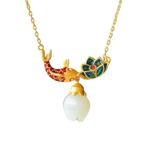Colliers naturels et pendentif artisanat lotus anti-ternissement lumière luxe