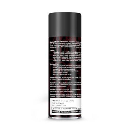 Image of Bicycle Chain Cleaner Spray | Powerful Bike Degreaser | Removes Dirt, Grease & Rust | Deep Clean Formula for Smooth Ride | Boosts Chain Life & Performance | 120ml Pack of 1 | FORMULATION X2