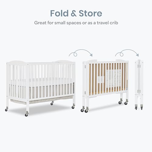 Image of Dream On Me Folding Full Size Convenience Crib, White