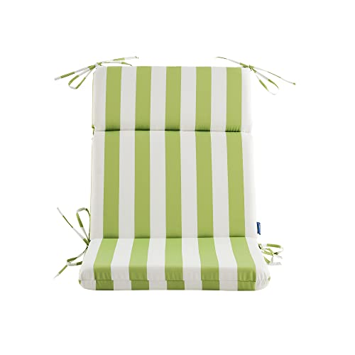 Blisswalk Outdoor Chair Cushion Bottom And Back，One Piece High Back Adirondack Chair Cushion, Patio Cushions For Bifold Lawn Chair 45.5" X 21", 1 Count,Stripe #TOP1