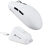 ATTACK SHARK G3PRO Wireless Gaming Mouse with Magnetic Charging Dock, PixArt PAW3311 Sensor, Up to 25000 DPI, BT/2.4Ghz/Wired, 100M Clicks, 500mAh, 59g SUPERLIGHT Mice for Win11/Xbox/PS/Mac -White