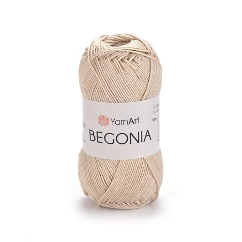 Image of YarnArt Begonia 100% Cotton, Pure Premium Soft Cotton for Knitting Crochet and Amigurumi, Shiny Colors 1.76 Oz (50g) / 185 Yrds (169m) (4660)