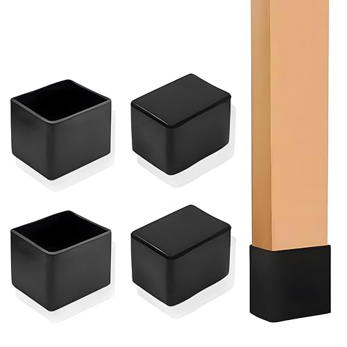 4 Stück20mmx30mm Gummi Rohrschutzkappen Endkappen Fußkappen Stuhlkappen Stuhlbeinkappe Stuhlbeinschutz Bodenschutz Stuhlschoner Kunststoff schwarz, für alle Böden im Innen- und Aussenbereich