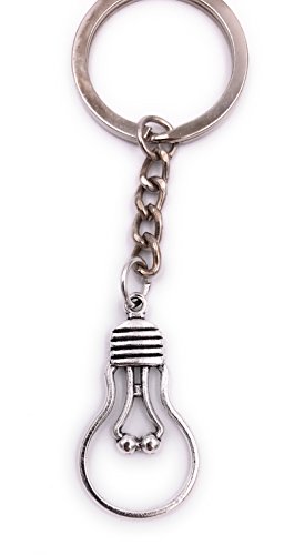 H Customs Bombilla diferente llavero colgante plata metal