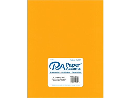Paper Accents Cardstock 65 Lb School Bus Yellow Stash Builder, 8.5" X 11" #TOP9
