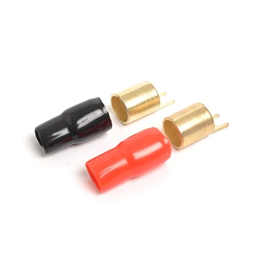 1 Pair 0ga Terminal Copper Spade Crimp Connectors Spade Terminal Speaker Wire Connectors Crimp Barrier Spades Crimp Terminals Red CIYODO