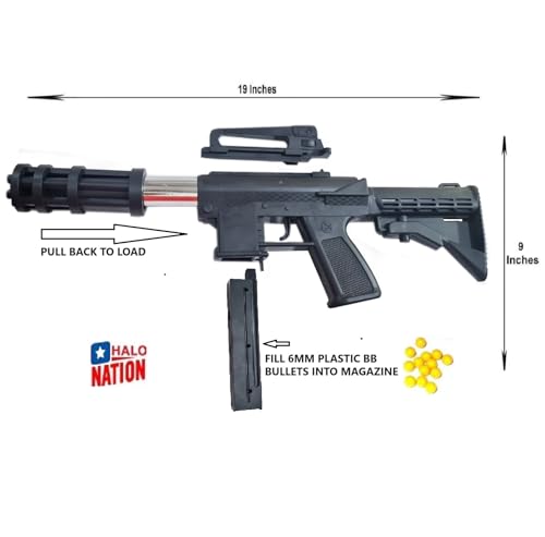 Image of HALO NATION M4 Machine Gun Toy Airsoft Gun M4-1 Rifle AWM Gun Sniper Gun Military Style M4 BB Bullet Gun Toy + 100 BB Bullets Gun Toy