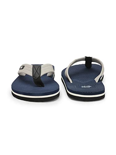 Image of Liberty A-HA JTN-03 Casual Flip-Flops for Men - Grey, Navy Blue & Olive Green | Slip-on /Flats Slippers - Durable and Lightweight | Comfortable and Soft Insole for Everyday Wear - Cushioned Footbed
