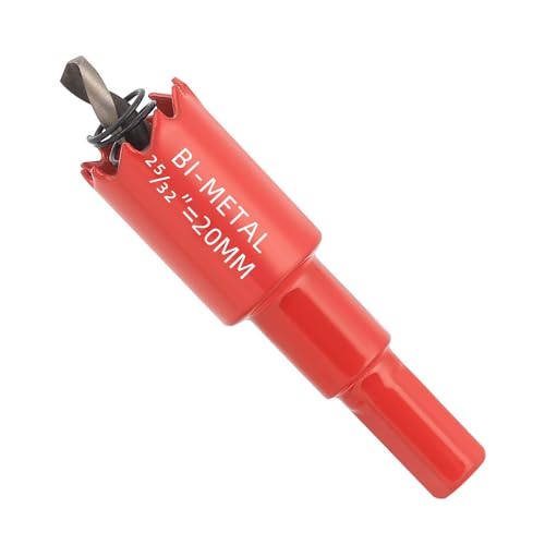 GARHWAL Bi-Metal Hole Saw 20 mm with Arbor and Pilot Bit - Smooth Fast Cutting for Wood Plywood Plastic Drywall Thin Metal Sheets and More | Ideal for Ceiling Light Installation and DIY Projects
