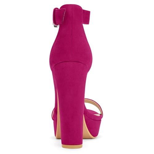Image of Allegra K Women's Platform High Heel Ankle Strap Chunky Heels Sandals