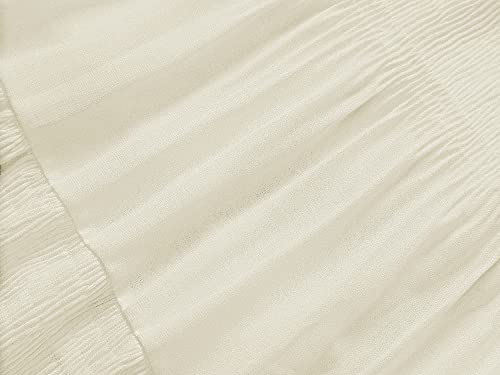 Image of NASHALYLY Women's Chiffon Elastic High Waist Pleated A-Line Flared Maxi Skirts