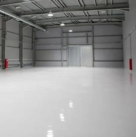 Vernice per pavimenti in poliuretano, per garage, officine, magazzini, industriali, ideale per cemento, pietra, legno, mattoni e metallo, grigio chiaro (20 litri)