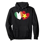 Irland Vietnam Herzflaggen Irish Vietnamese Love Pride Pullover Hoodie