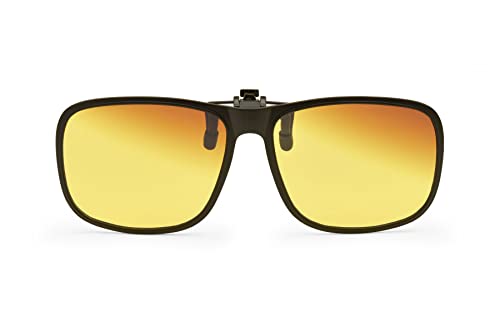 Image of NIGHTBIRDS Clip-on Night Driving Glasses - NightFlyer CL Matte Black with Dual-Zone Anti-Glare Lens Technology for Men, Women, One-Size