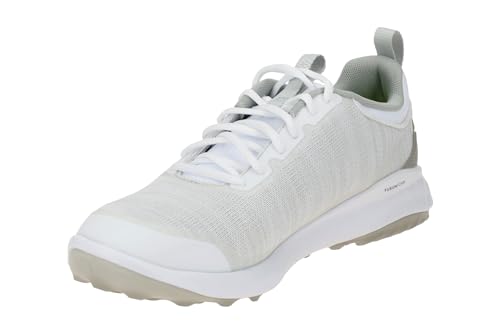 Image of Puma Fusion Pro Golf Shoes, Unisex Adult, Puma White /Puma Silver /Flat Light Grey (377041) (05), 26.5 cm