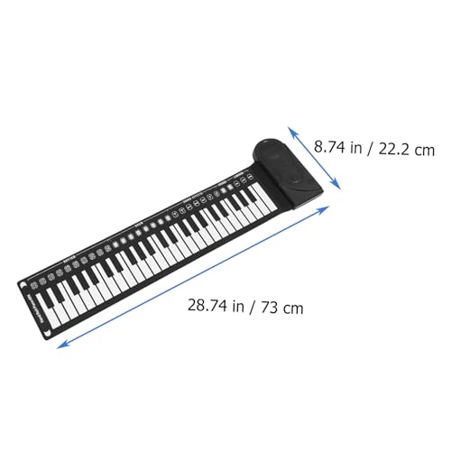 TOYANDONA 1 Jeu Piano à 49 Touches Piano Pliant Pour Enfants Piano à Clavier Abs Pianos à Clavier Piano Enroulable 49 Touches Piano Roulé à La Main Piano Éducatif Enroulable Abdos Black - Les Beatles, Paul McCartney, John Lennon, RIngo Starr, George Harrison TOYANDONA 1 Jeu Piano à 49 Touches Piano Pliant Pour Enfants Piano à Clavier Abs Pianos à Clavier Piano Enroulable 49 Touches Piano Roulé à La Main Piano Éducatif Enroulable Abdos Black – Image 3