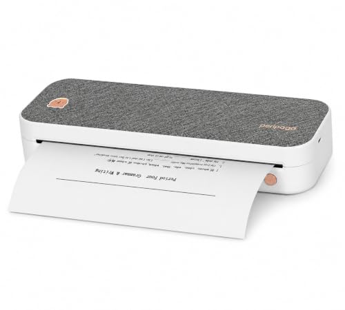 Image of A4 Wireless Mini Thermal Printer, Inkless Portable Printer with 203 DPI, Bluetooth & USB Connectivity, for Students Office Home Business Invoices Receipts Documents Travel