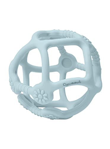 cyummut シリコンボール はじめて知育専門ベビーボール (シュガーブルー, teether-噛む)