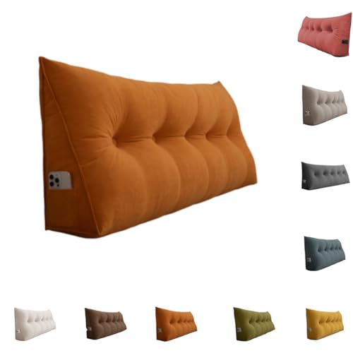 ShineLuxe ��^�x�b�h���X�g�E�F�b�W�Ǐ����A�w������ƍ������ߋ@�\�t�������W���T�C�Y�w�b�h�{�[�h�A����\�t�@�x�b�h�p�̑��ړI�N�b�V�����A���O���\�Ő􂦂�J�o�[�t���A�x���x�b�g (�I�����W�F,80*50*20cm)