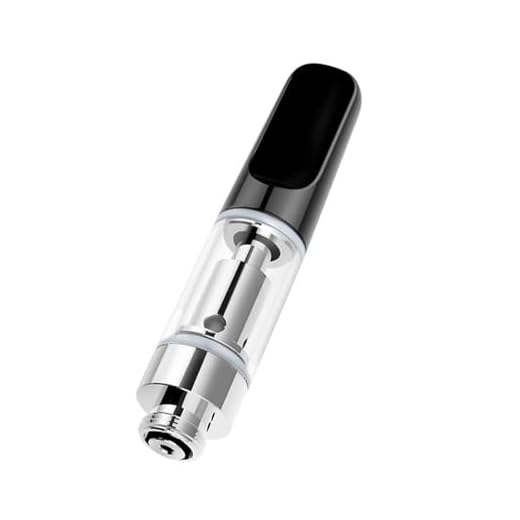 10 Pack 0.5ML CBD Atomizer Ceramic Core Stainless Steel Drip Tip | 510 Thread Vape Cartridge Refillable for CBD and Thick Oil Vape Pen | Silver/Liquid Free Nicotine Free White