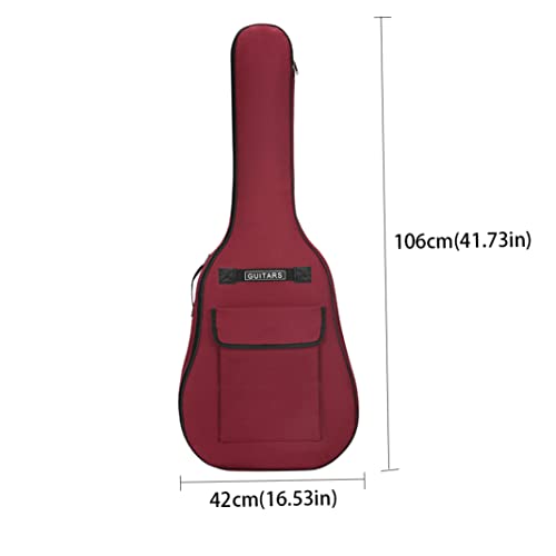 Sac à guitare Réglable Case Gig Sac à dos doux acoustique imperméable Support de couverture classique 40/41 pouces rouge… - Les Beatles, Paul McCartney, John Lennon, RIngo Starr, George Harrison Sac à guitare Réglable Case Gig Sac à dos doux acoustique imperméable Support de couverture classique 40/41 pouces rouge… – Image 3