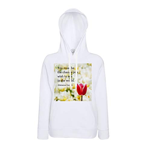 Sweat à capuche Gandhi Be The Change | Sweatshirt à message philosophique