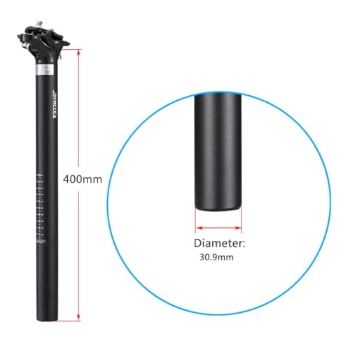 image for Bynccea Bike Seat Post 27.2mm 30.9mm 31.6mm Bicycle SeatPost 400mm for