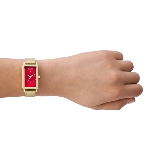 Image of Skagen Hagen Lille Rectangular Stainless Steel Watch for Women
