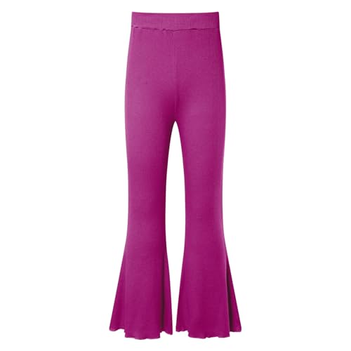 JEYPINMI Kids Girls' Tummy Control Yoga Bootcut Pants Athletic Bell Bottoms Stretchy Leggings4