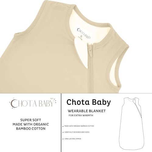 Image of ChotaBaby Premium Baby Sleeping Bag | Organic Bamboo Cotton, Breathable, Supersoft Wearable Blanket | 2-Way Zipper Sleep Sack