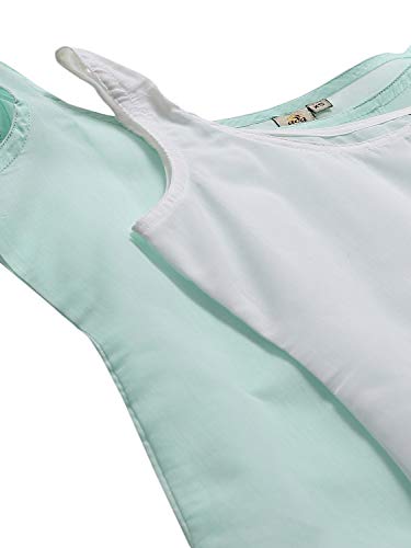 Image of Ada Womens Terivoile Cotton Suit Full Slip /Camisole (Pack of 2) A301831