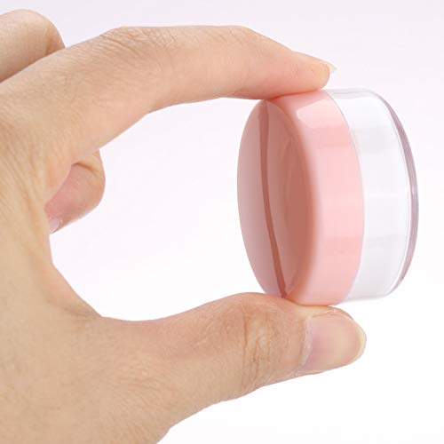 100 Count Sample Containers with Lids, 10 Gram Small Plastic Makeup Jars Lip Scrub Cosmetic Container - Pink by BTYMS - Image 3