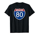 I-80 Interstate Road Trip Travel Souvenir - Interstate 80 T-Shirt
