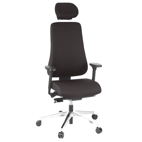hjh OFFICE 608400 Profi Bürostuhl PRO-TEC 400 Stoff Schwarz Drehstuhl ergonomisch, bis 150kg...