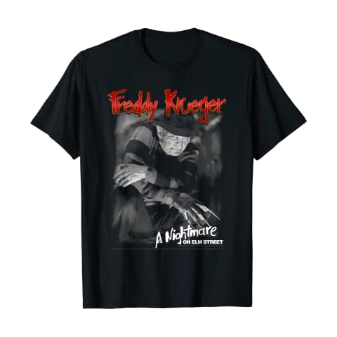 A Nightmare On Elm Street Freddy Black And White Photo T-Shirt Cover